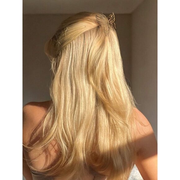 MINI METAL BUTTERFLY CLAW CLIP (SILVER) - Picture 2 of 4